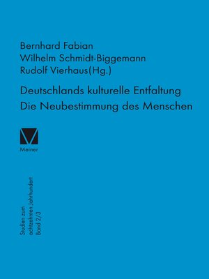 cover image of Deutschlands kulturelle Entfaltung. Die Neubestimmung des Menschen